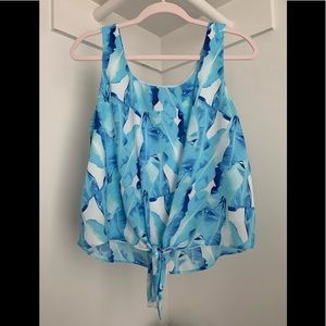 Vaca Vibes Front Tie Tank